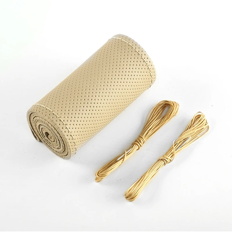 AutoCover Couleur Beige 100% Cuir Premium avec surpiqûre