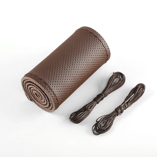 AutoCover Couleur Marron 100% Cuir Premium avec surpiqûre